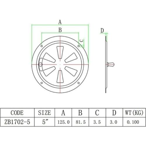 316 Stainless Steel Boat Air Vent Louver Cabin Anti-corrosion Ventilation Plate Suitable for Boat Marine Yacht