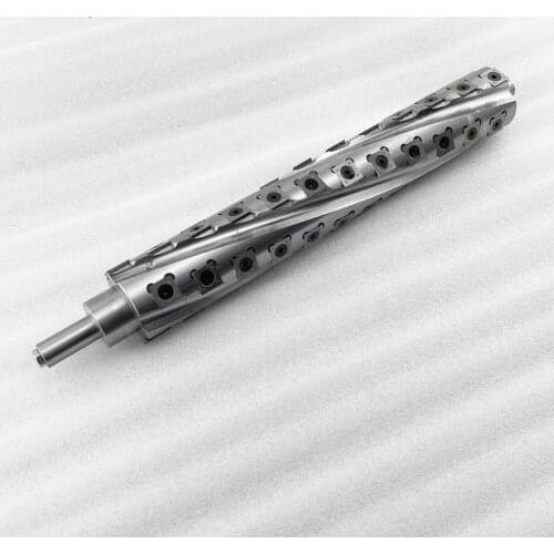 Any Size Custom planer spindle shaft helical cutterhead for Thickness Planer spiral cutter head