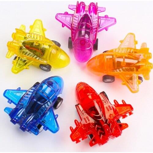 10PCS Transparent Pull Back Plane Kids Birthday Party Favor Toys Baby Shower Guest Gift Souvenir Boys Giveaway Pinata Fillers