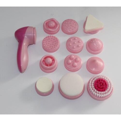 12 In 1 Multifunction Electric Body Face Skin Care Wash Brush Cleaner Set Facial Cleanser Scrub SPA Beauty Massage Tool Product