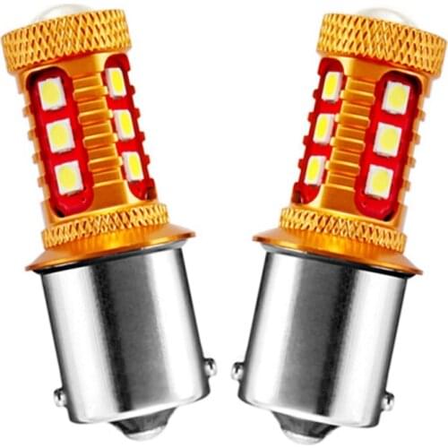 2PCS 1156 P21W BA15S 7506 Super Bright 1000LM 15SMD 3030 LED Auto Brake Lamp Car Daytime Running Light Reverse Bulb Turn Signal