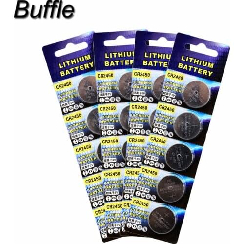20pcs/4pack CR2450 Button Cell Batteries 3V DL2450 ECR2450 BR2450 KCR2450 Lithium Watch Calculator Coin Battery