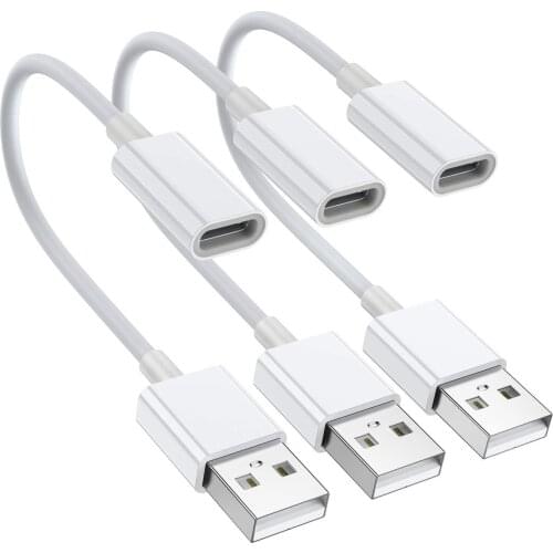 3PCS Cable Adapter USB C Female to USB Male Adapter Charger Cable Adapter Cable Accessories