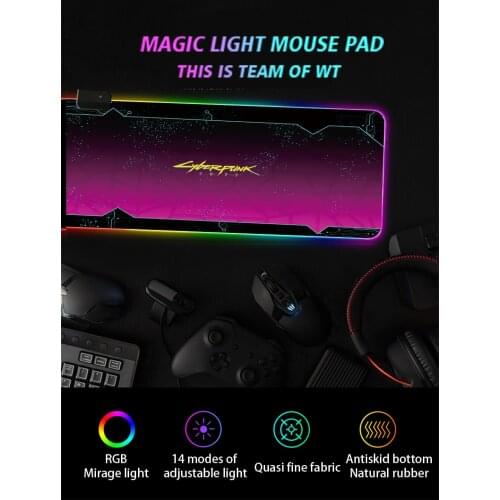 900X400 Non-Slip LED RGB Gaming Mouse Pad USB Luminous Colorful Large Gamer Computer Keyboard Mousepad Blanket Desk Mat For PC