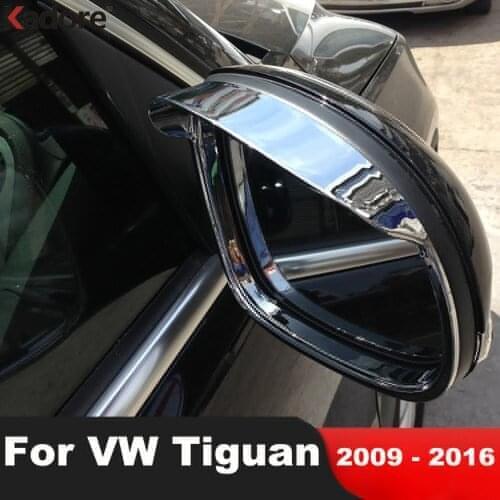For Volkswagen Tiguan 2009-2016/ US Model 2009-2017 Chrome Car Door Rearview Mirror Rain Shield Sun Visor Shade Cover Trim 2pcs