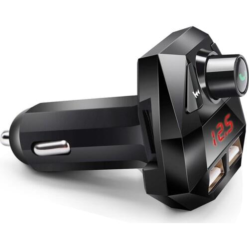 5V 3.1A QC2.0 Quick Car Charger Wireless Bluetooth Transmitter MP3 Player 2 IN 1 Broder Charger LCD Digital Display