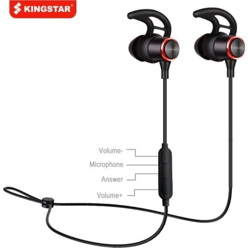 KINGSTAR Wireless Headphone Bluetooth V5.0 Earphone Magnetic Stereo Surround Earbuds For Phone Neck-Mounted Headsets
