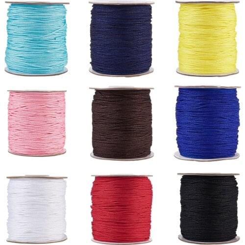 140yards/roll 1.5mm Black Nylon Cord Thread Round String Strap Wholesale Necklace Rope Bead For Necklace Bracelet Making