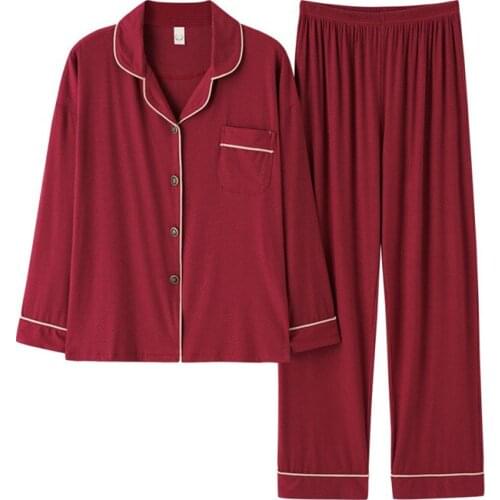 Conjuntos De Mujer New Modal Cotton Pajama Sets Spring Autumn Homewear Clothing Large Size Pyjama Female M-3XL Pijamas Women