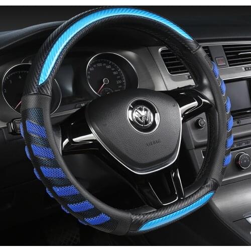 Car Steering Wheel Cover D Shape Leather For Volkswagen Golf 6 7 Polo Passat Tiguan 2016 2017 2018 For Kia Sportage Optima K5