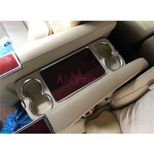 For Toyota VELLFIRE 30 Alphard 2016-2018 Chrome Car Styling Rear Seat Water Cup Holder Trim Protector Panel Auto Accessories