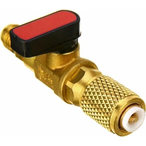 For R12 Straight Ball Valves For R22M For Standard 1/4 \\\"SAE Refrigerant Charging Hoses HVAC A/C Durable