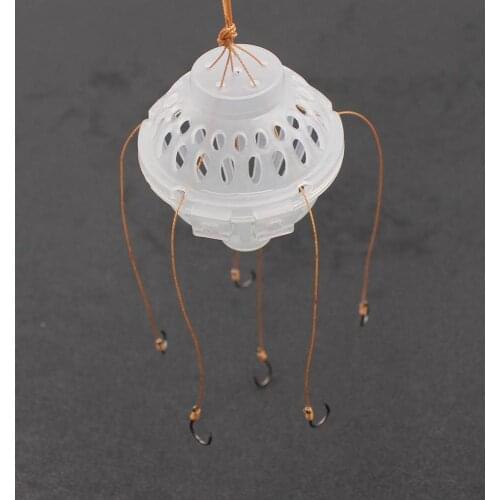 DONQL 10Pcs Stainless Steel Bait Cage Capture Small Fish Feeder Holder Fishing Accessories Fishing Lure Cage 9# - 13# 6cm-7cm