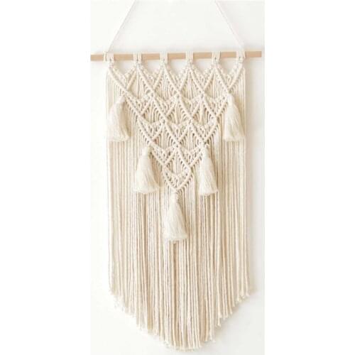 Macrame Tapestry Wall Boho Decor Gorgeous Hand-Woven Macrame Wall Hanging Room Decoration Farmhouse Dorm Room Decor Gift