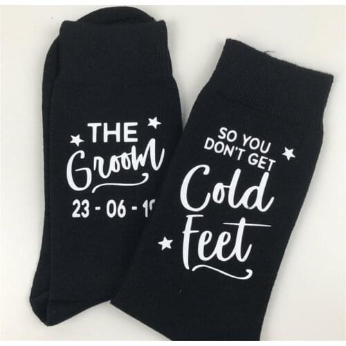 Customize Socks with name date,unique gift for boyfriend brithday gifts Personalised funny Groomsmen Socks Grooms Party socks
