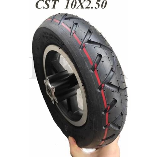 10x2.50 Wheel Tyre 10 Inch CST 10*2.50 Inner Tube Outer Tire with Hub for Electric Scooter Explosion-proof Advanced Tire