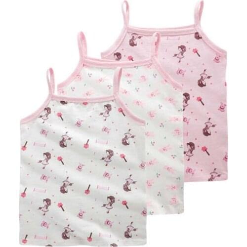 Summer Style Girl Underwear Kids Clothes Cotton Tank Tops For Girls Girls Camisole Baby Undershirt 2-10T Teenager Singlets
