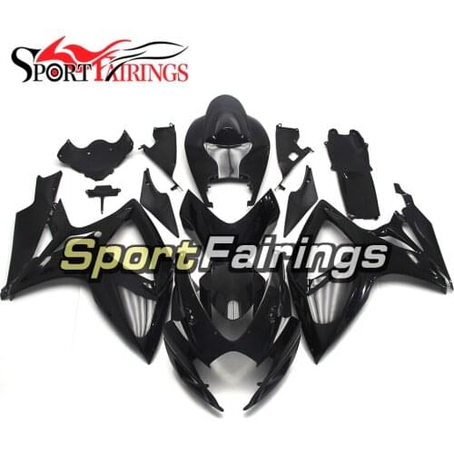 Motorcycle Injection ABS Plastic Full Fairing Kit For Suzuki GSXR600 750 K6 06-07 Year 2006 2007 Bodywork Gloss Black Sportbike