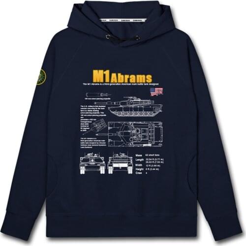 U.S. Army M1 Abrams tank fan mens hoodies white men casual long sleeve for men winter fashion mens tracksuit autumn clothes