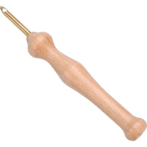 Felting Craft DIY Sewing Wooden Handle Embroidery Pen Punch Needle Threader Set For Thick Wool Thread Embroidery