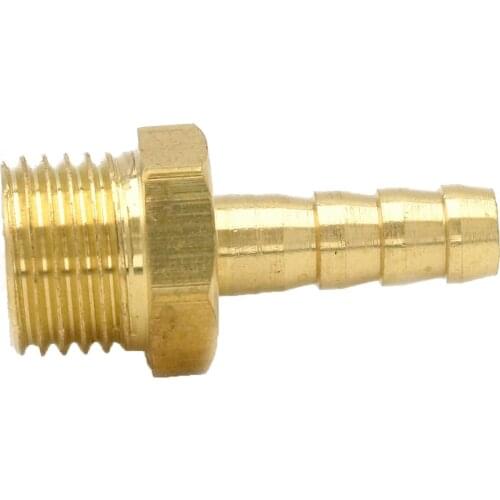 LOT 5 Hose Barb I/D 6mm x 1/4" BSP Male Thread Brass coupler Splicer Connector fitting for Fuel Gas Water