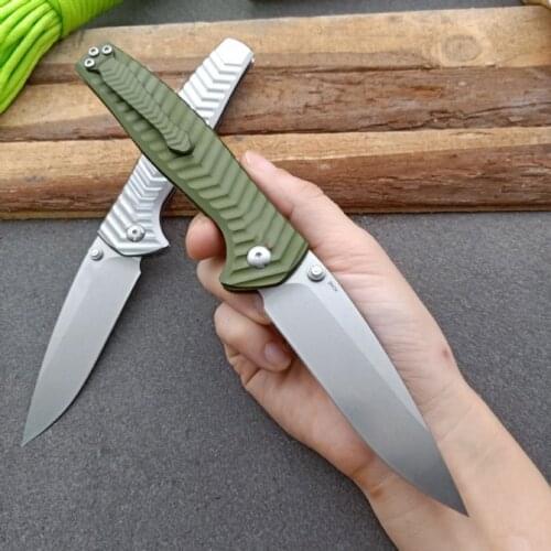 Butterfly in knife 781 folding knife aluminum alloy handle stone wash D2 blade pocket hunting tactical camping knife xmas gift