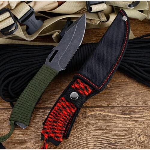 New High Quality 8CR13MOV Rescue Knife Wild Tactical Knives Good For Hunting Camping Survival Outdoor Fixed Blade Knife Tools
