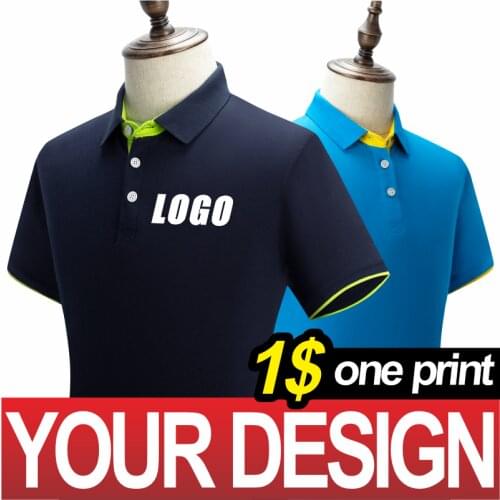 2021 new mens and womens business polo shirts with custom printing and embroidery DIY your own personalized clothing