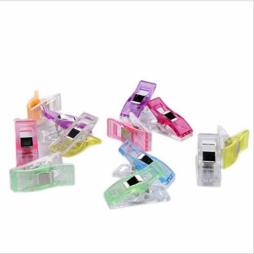 Plastic clips sewing 10 PCS Clear Sewing Craft Quilt Binding Clamps Pack Wonderful Colorful