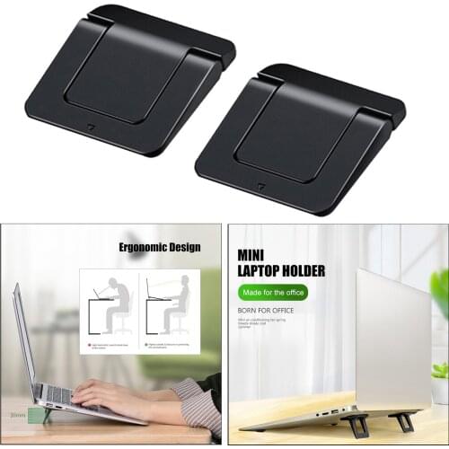 2 Pieces Mini Laptop Stand for Desk Invisible Foldable Laptop Riser Portable Laptop Holder for Tablets and Laptops Keyboard