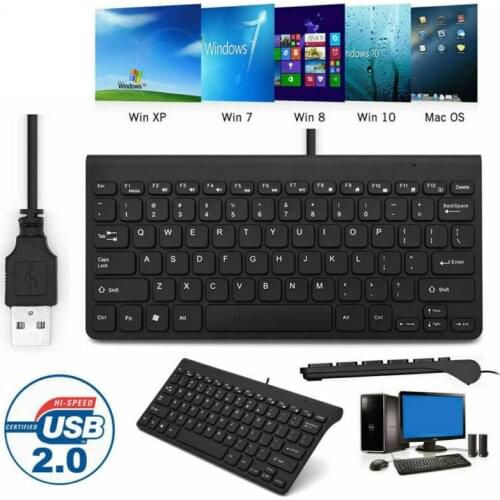 Mini Wired Ultra Slim Keyboard 78 Keys For IPad IPhone Tablet Gaming Keyboard For Desktop PC Laptop Convenient For Home Office