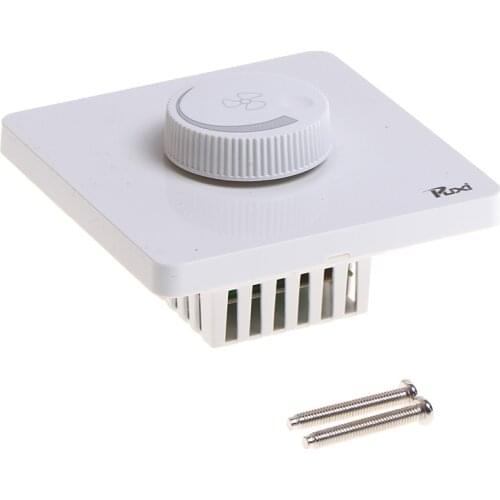 Adjustment Ceiling Fan Speed Control Switch Wall Button Dimmer Switch 220V 10A 86x86mm