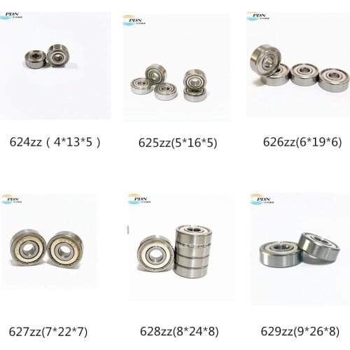 With Outer Ring FIange Bearing 624zz 625zz 626zz 627zz 628zz 629zz 10PCS High Precision Belt Guard