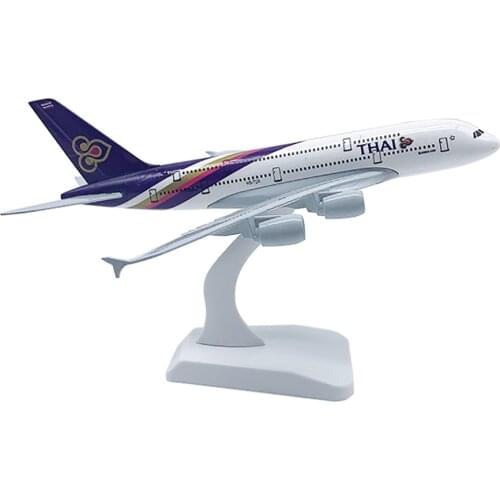 20cm Aircraft THAI Airways International Airbus A380 Thailand Alloy Plane Model Toys Children Kids Gift for Collection