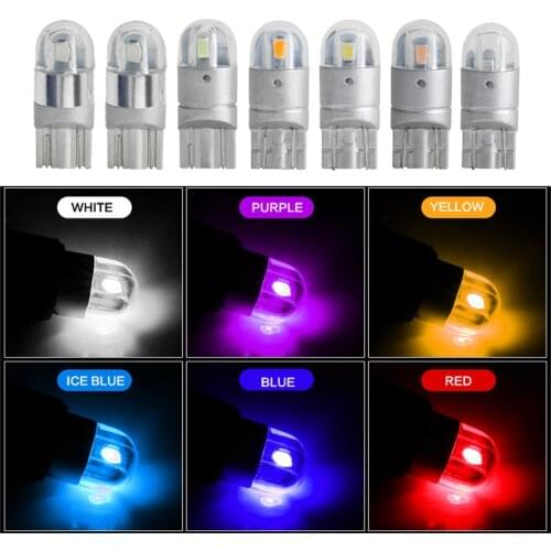 2PCS T10 W5W WY5W LED Signal Bulb 3030 2 SMD Auto Dome Reading License Plate Lights Interior Dome Bulb Super Bright White 12V