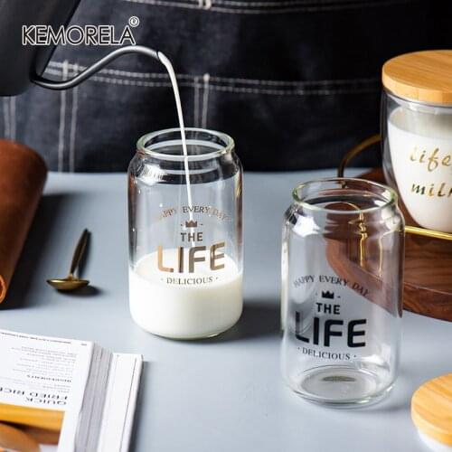 New Heat-resistant Coffee Mug Tea Drinks Dessert Lemon Beer Breakfast Cocktail Milk Crystal Transparent Glass Cup Couple Gifts