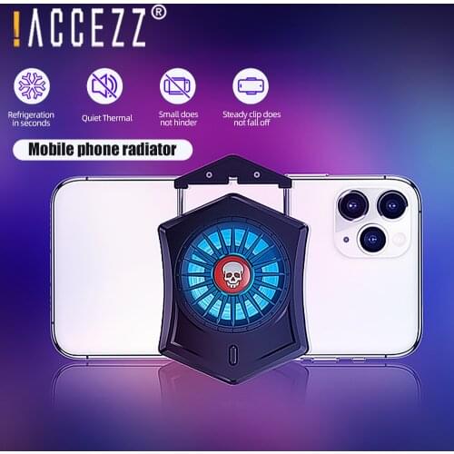 !ACCEZZ Universal Mobile Phone Radiator Gaming Portable Fan Cooling Gamepad Heat Sink Phone Cooler For iPhone 11 Samsung Xiaomi