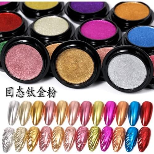 0.5g Nail Mirror Glitter Powder Magic mirror powder Nail Art Gel Polishing Chrome Flakes Pigment Dust Decorations Manicure