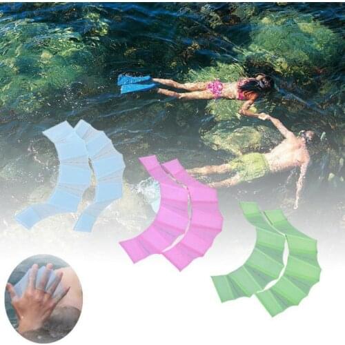 1Pair Unisex Frog Type Silicone Girdles Swimming Hand Fins Flippers Finger Webbed Gloves Paddle Water Sports Dropshipping