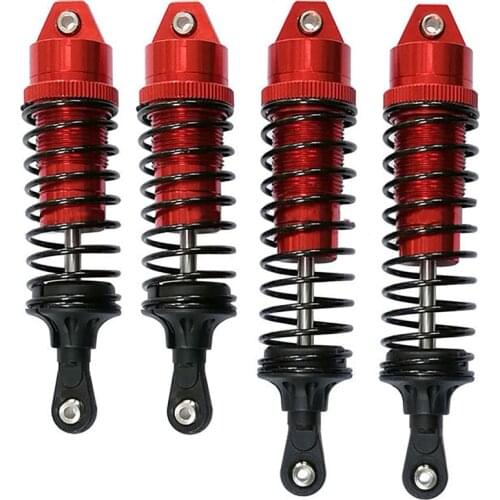 4pcs Front & Rear Metal Spring Shock Absorber Damper for 1/10 Traxxas Slash 4x4 727 RC Monster Truck Accessories