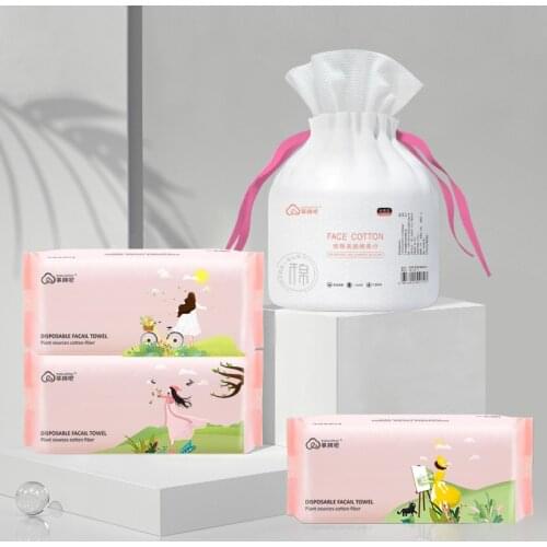 80/100 Tablets Disposable Pure Cotton Facial Tissue Makeup Cotton Cleansing Tissue Facial Dry Wet Skincare Roll Paper Draw paper