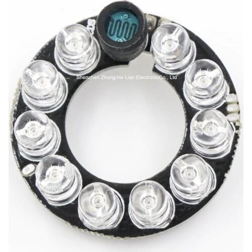 90 degrees CCTV Accessories infrared light 10 Grain IR LED board for Surveillance cameras night vision diameter 30mm