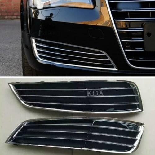 Auto Left Right Side Front Bumper Fog Light Grille Grill Cover For AUDI A8 D4 2010 2011 2012 2013 2014 4H0807681