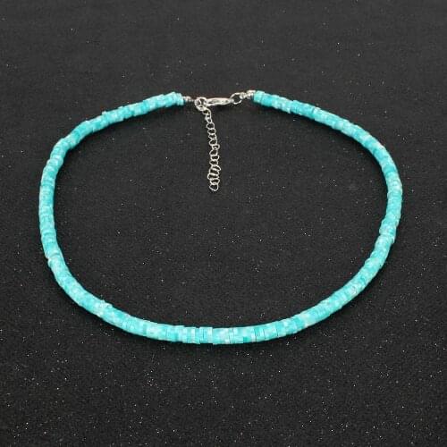 Fashion Mix Color Clay Soft Pottery Choker Necklace Bohemian Charm Short Collar Necklace For Women Beach Party Gift