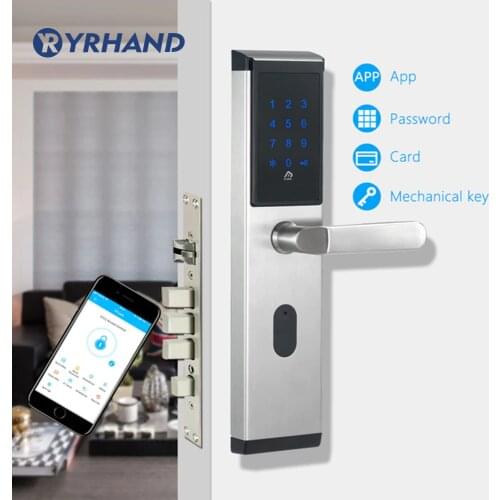 TTlock app WiFi Digital Electronic Smart Door Lock , Smart Home Intelligent Bluetooth keypad Password Door Lock
