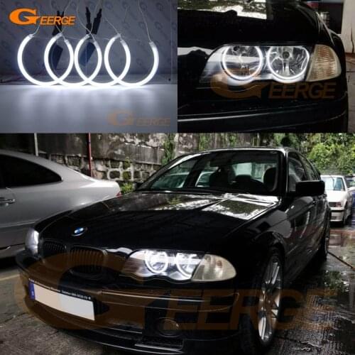For BMW E46 Sedan touring Wagon 1998-2005 Excellent Ultra bright CCFL Angel Eyes Halo Rings kit Day Light car Accessories