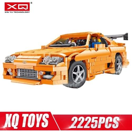 HB QC018 High-Tech Car Toys The MOC 1:12 Toyota Supra A80 RacingCar Model Building Blocks Bricks for Kids Christmas Gifts