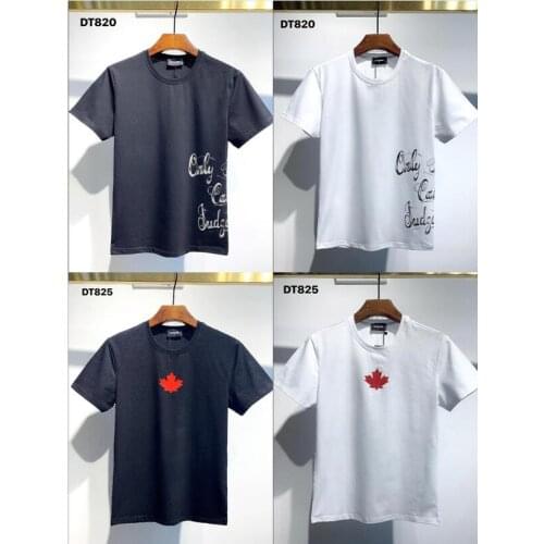 DSQ2- Classic Men Women Cotton T-Shirt Letter Printed Crew Neck Short Sleeve Shirt Hip-Hop Dsquared2 1964 Style