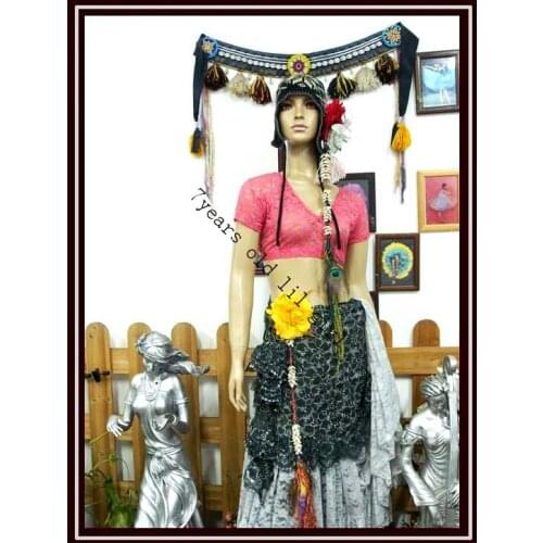 Lace Belly Dance Top Ats Tribal Choli Short Sleeve DQ90 95