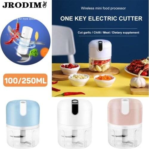 Kitchen Gadgets Tools USB Charging Garlic Masher wireless Electric Garlic Masher Vegetable Ginger Chili Cutter Crusher 100/250mL